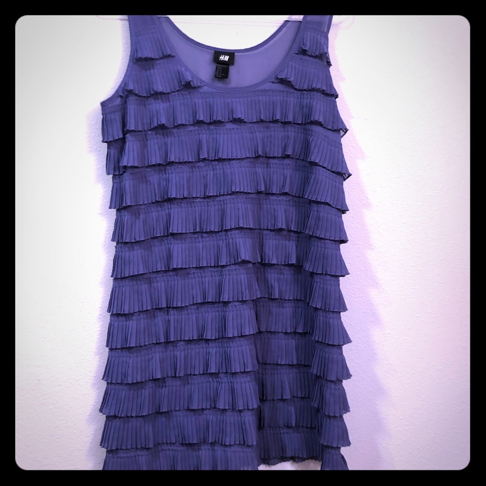 H&M purple ruffle dress medium
